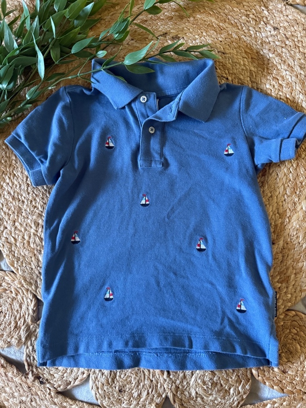 POLARN O. Pyret Embroidered Boat Polo Shirt